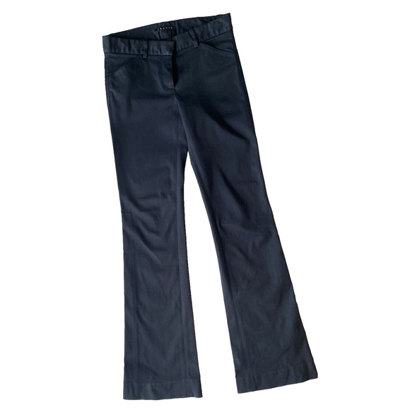 Theory Pants Women's Size 2 Black Flare Casual Office Career Wear Dress Slacks - Picture 1 of 13